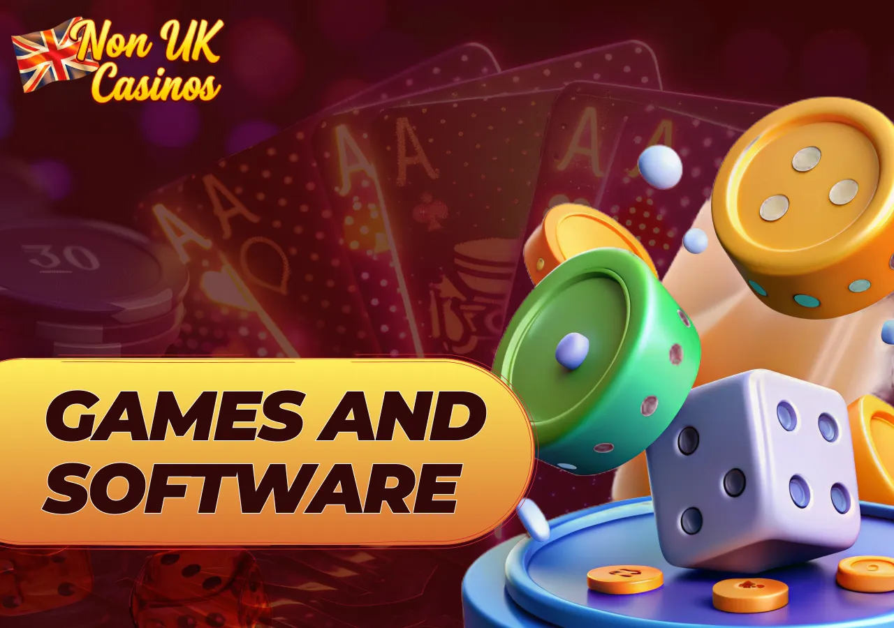 Game variety and software providers at international casino sites.